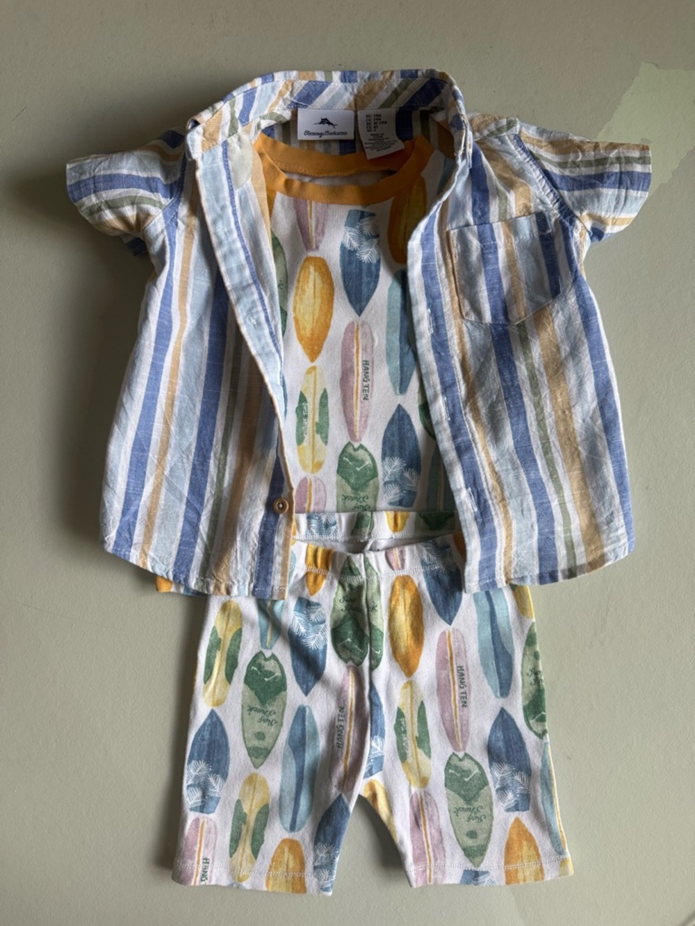 Tommy Bahama +Burt’s Bees Baby Surf Set Bundle | 24M 2T Toddler Boy Beach Outfit